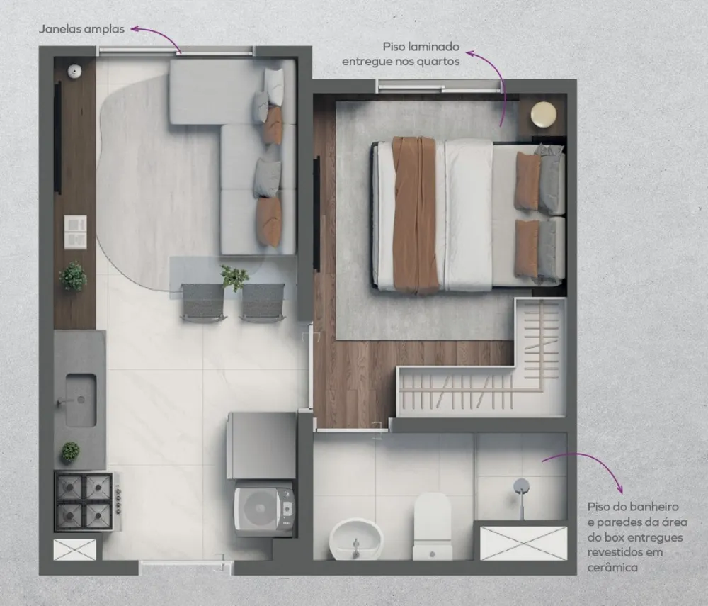 Apartamento, 2 quartos, 35 m² - Foto 8