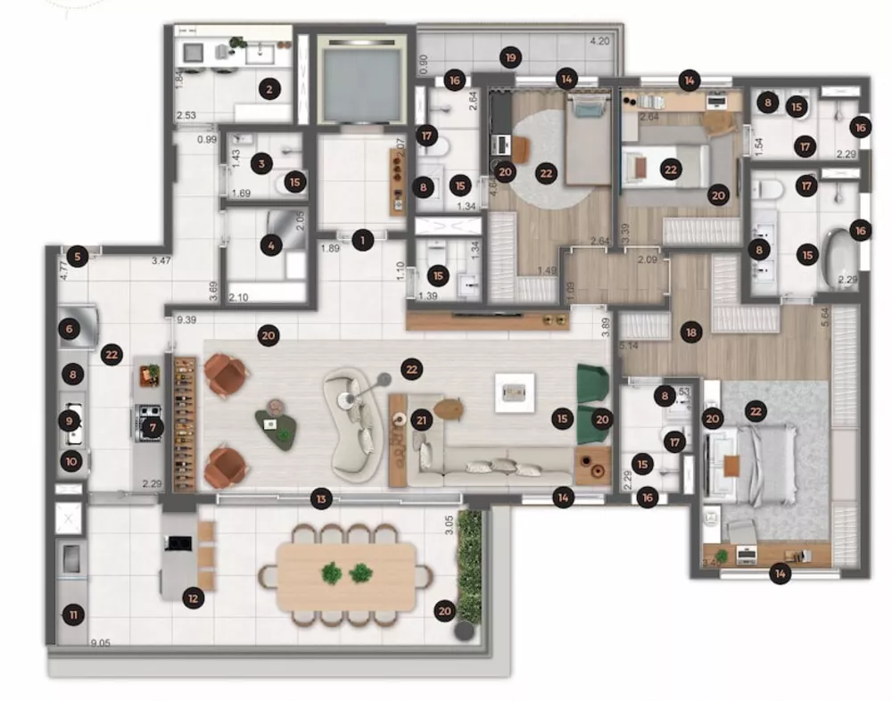 Apartamento, 4 quartos, 151 m² - Foto 9