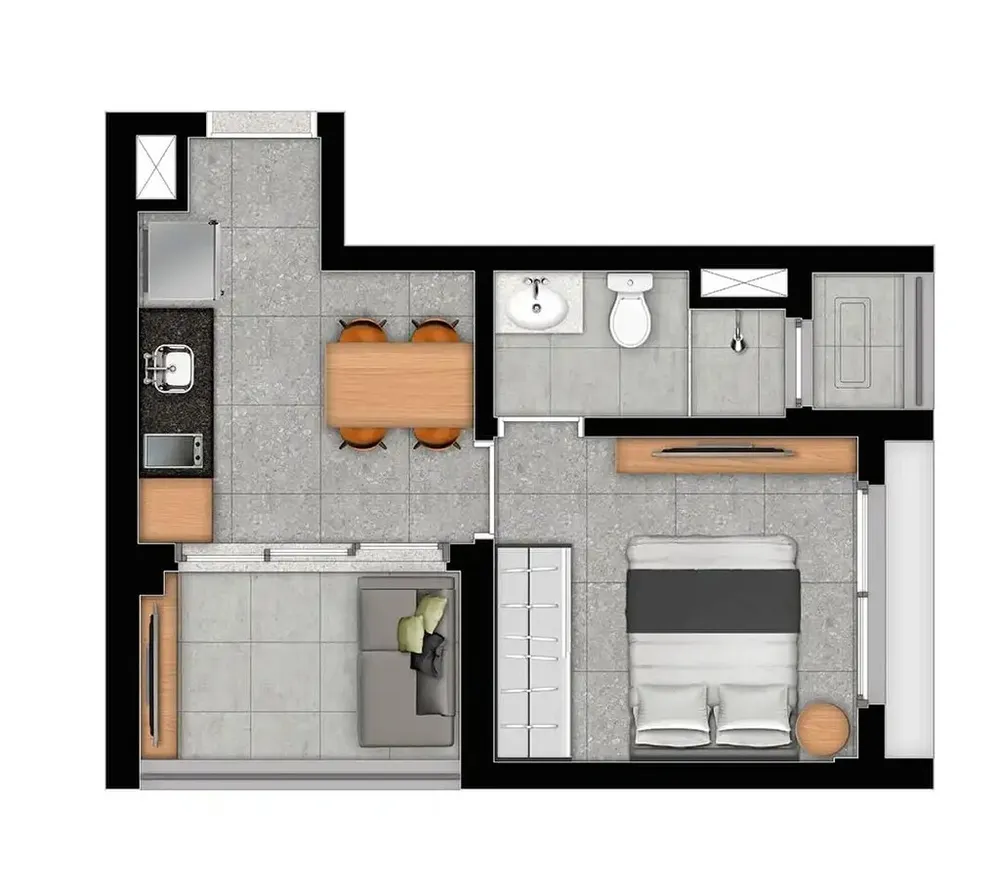 Apartamento, 1 quarto, 34 m² - Foto 11