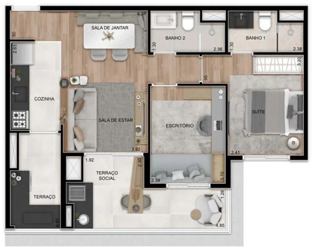 Apartamento, 2 quartos, 63 m² - Foto 8