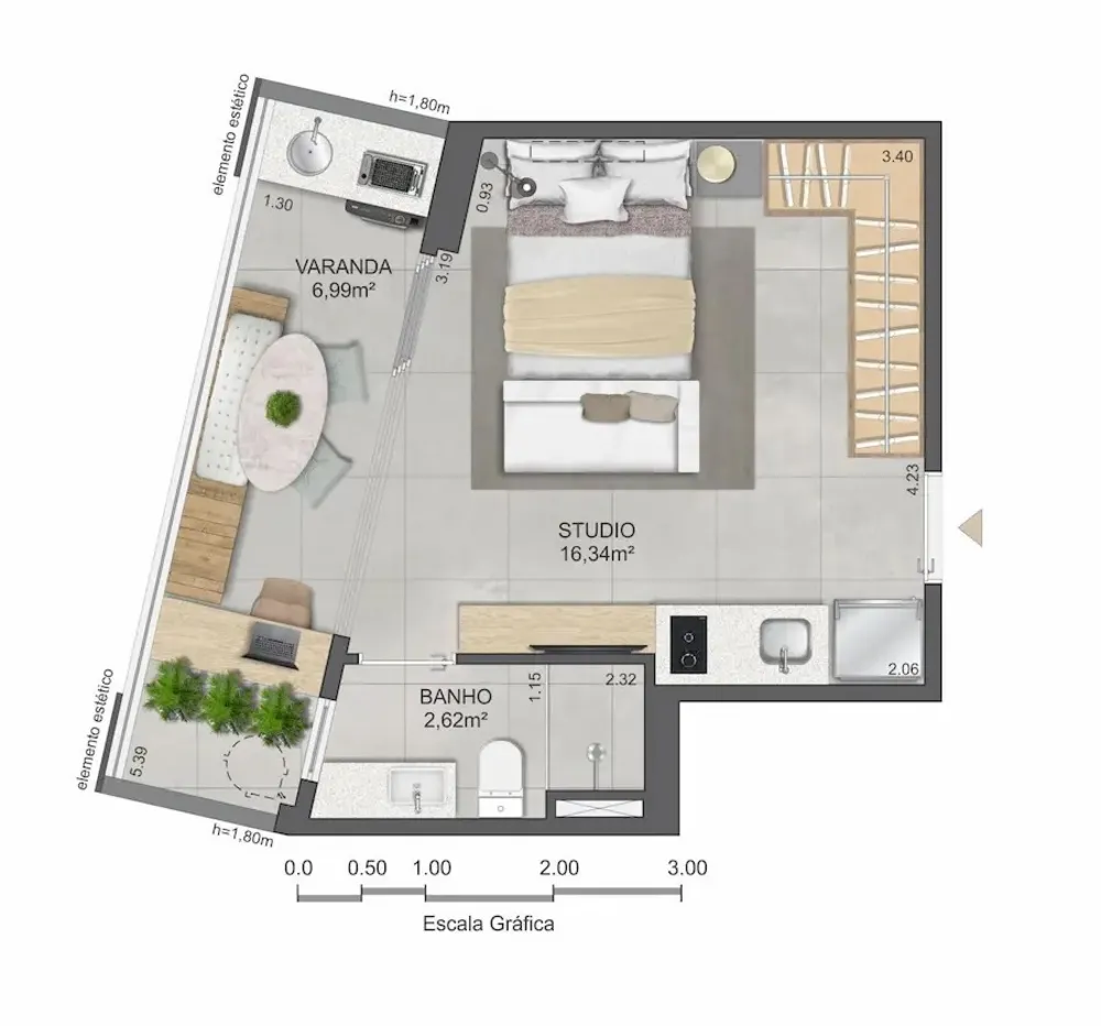 Apartamento, 1 quarto, 32 m² - Foto 18