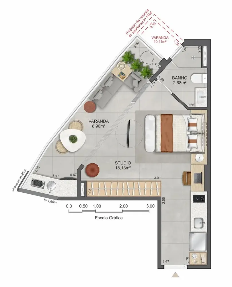 Apartamento, 1 quarto, 32 m² - Foto 23