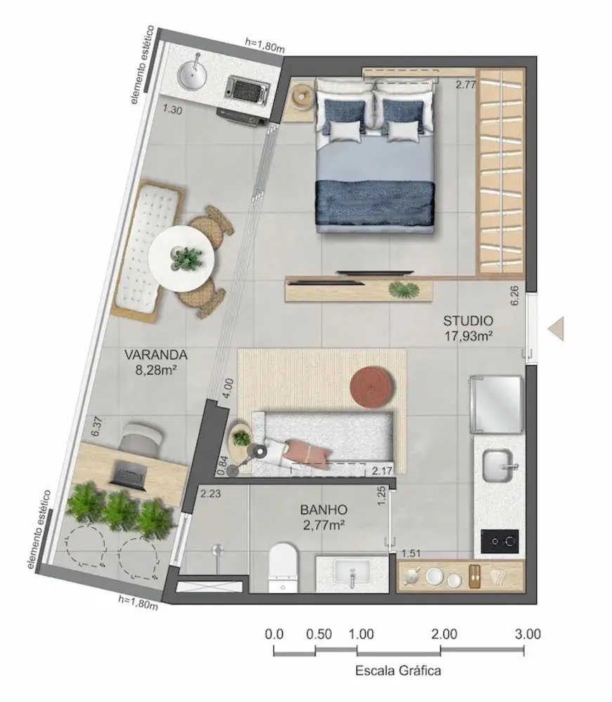 Apartamento, 1 quarto, 32 m² - Foto 21