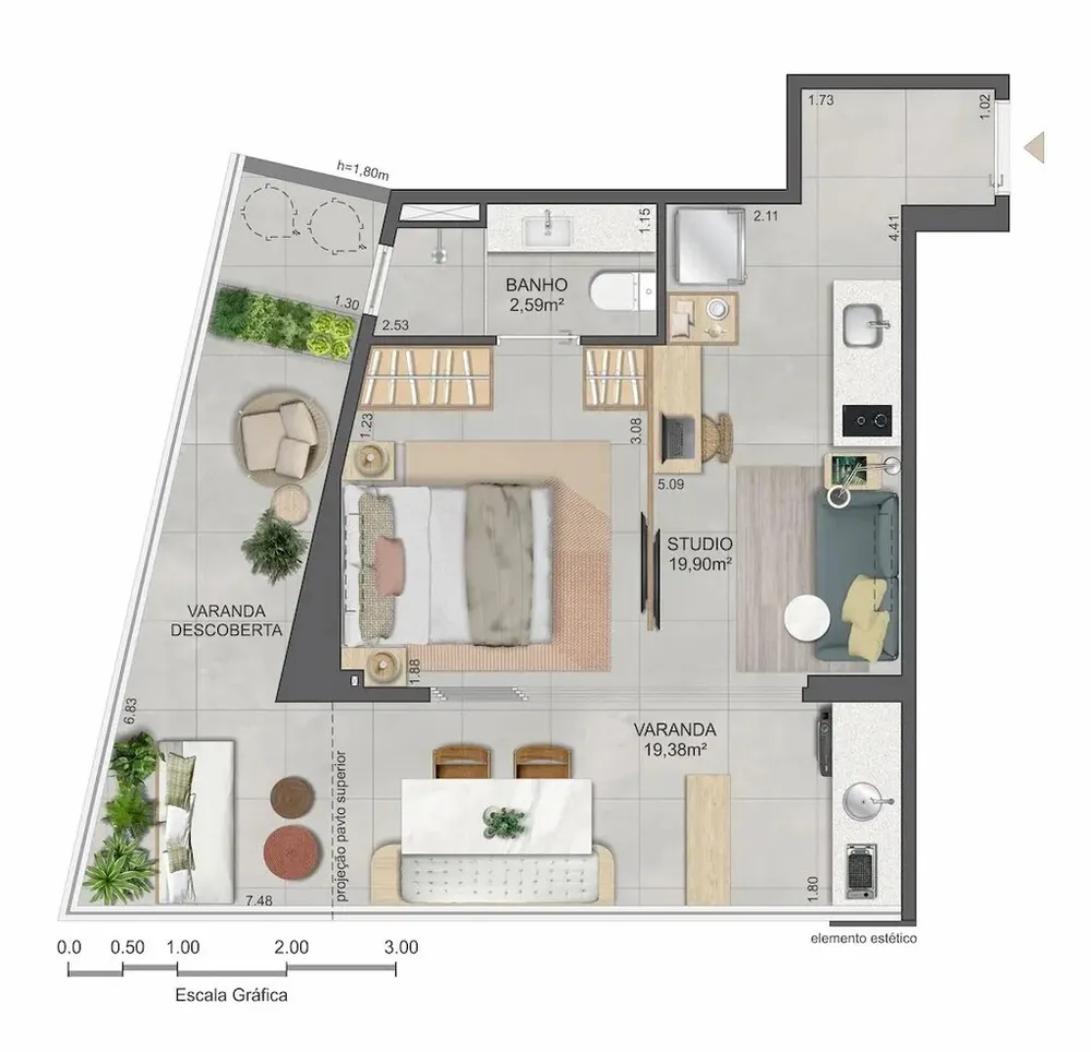 Apartamento, 1 quarto, 32 m² - Foto 25