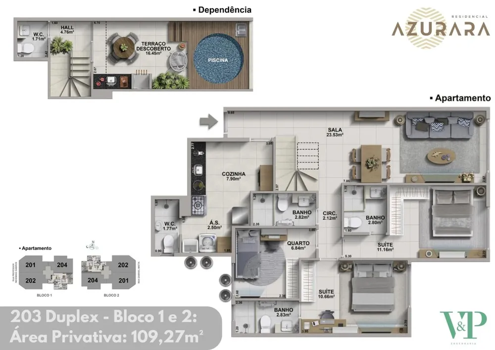 Cobertura, 3 quartos, 168 m² - Foto 10