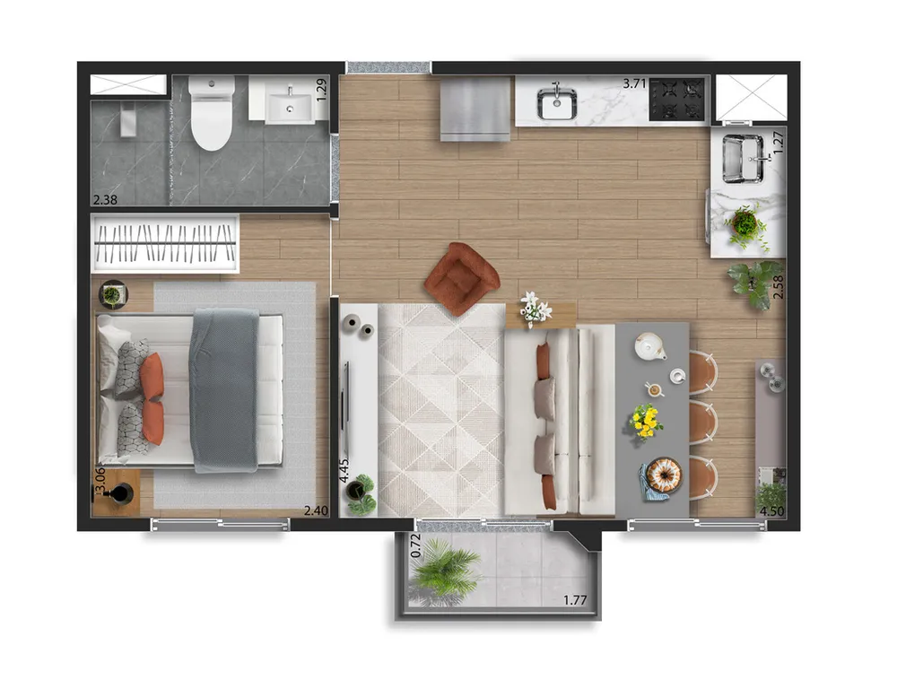 Apartamento, 1 quarto, 35 m² - Foto 11