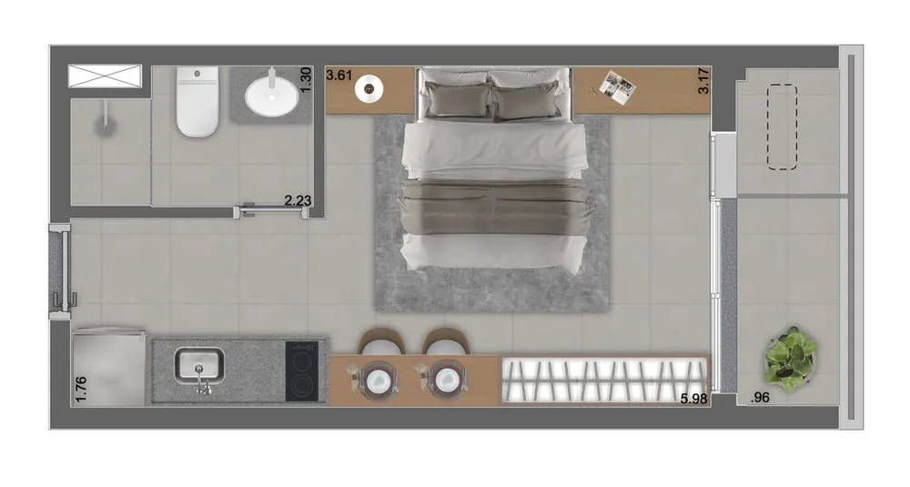 Apartamento, 1 quarto, 25 m² - Foto 7