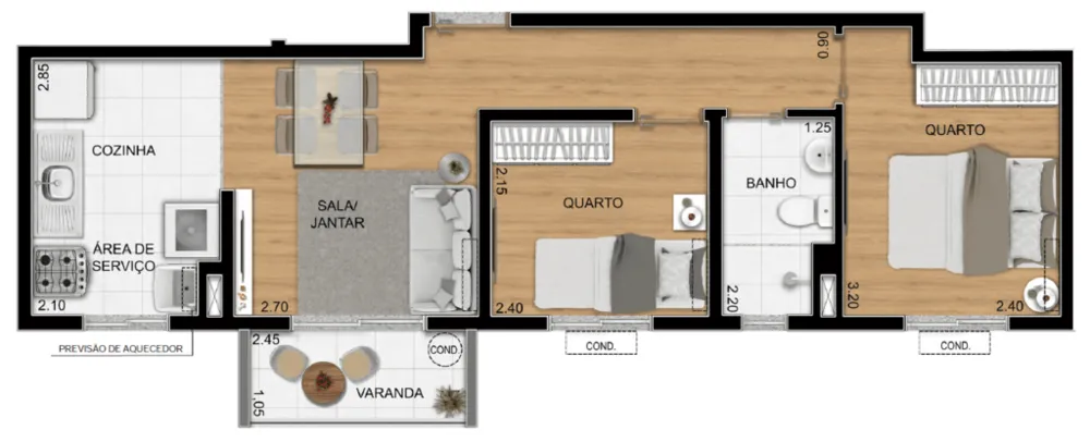 Apartamento, 2 quartos, 41 m² - Foto 15