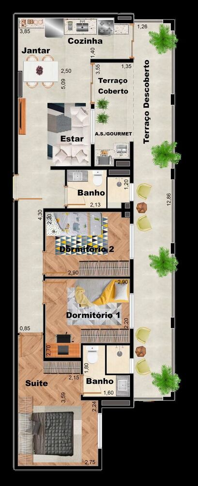 Apartamento à venda com 3 quartos, 80m² - Foto 19