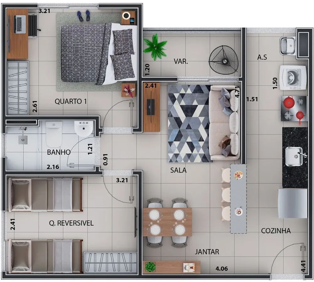 Apartamento, 2 quartos, 54 m² - Foto 24