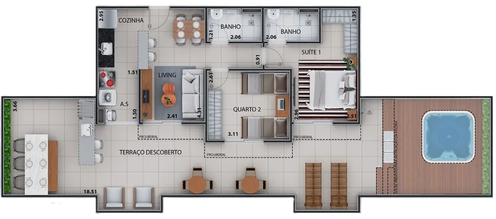 Apartamento, 2 quartos, 54 m² - Foto 15