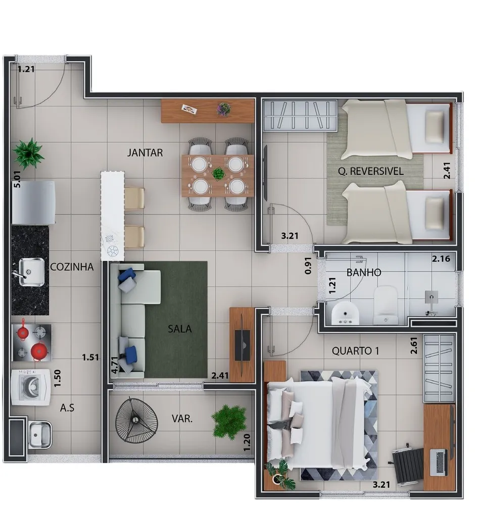 Apartamento, 2 quartos, 54 m² - Foto 16