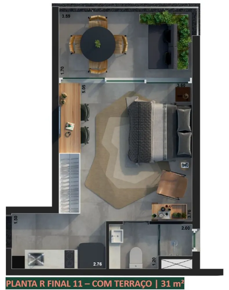 Apartamento, 1 quarto, 22 m² - Foto 1