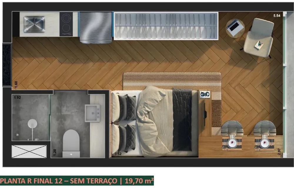 Apartamento, 1 quarto, 22 m² - Foto 7