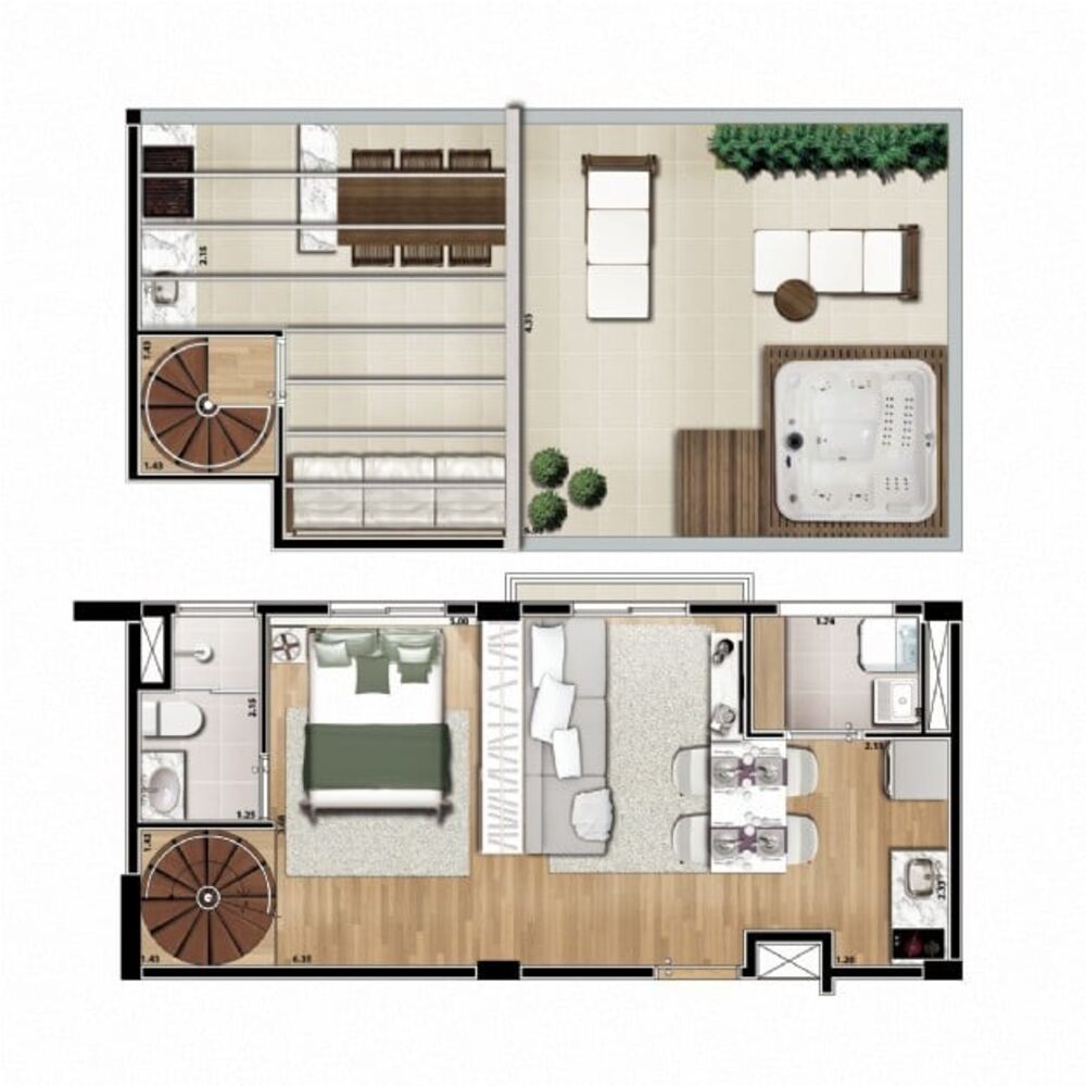 Cobertura, 1 quarto, 74 m² - Foto 11