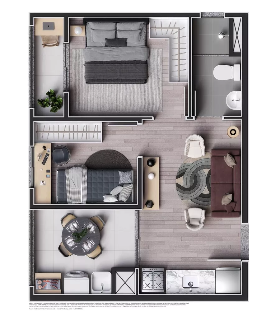Apartamento, 2 quartos, 36 m² - Foto 17