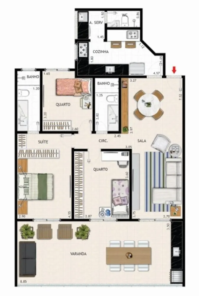 Apartamento, 3 quartos, 89 m² - Foto 12