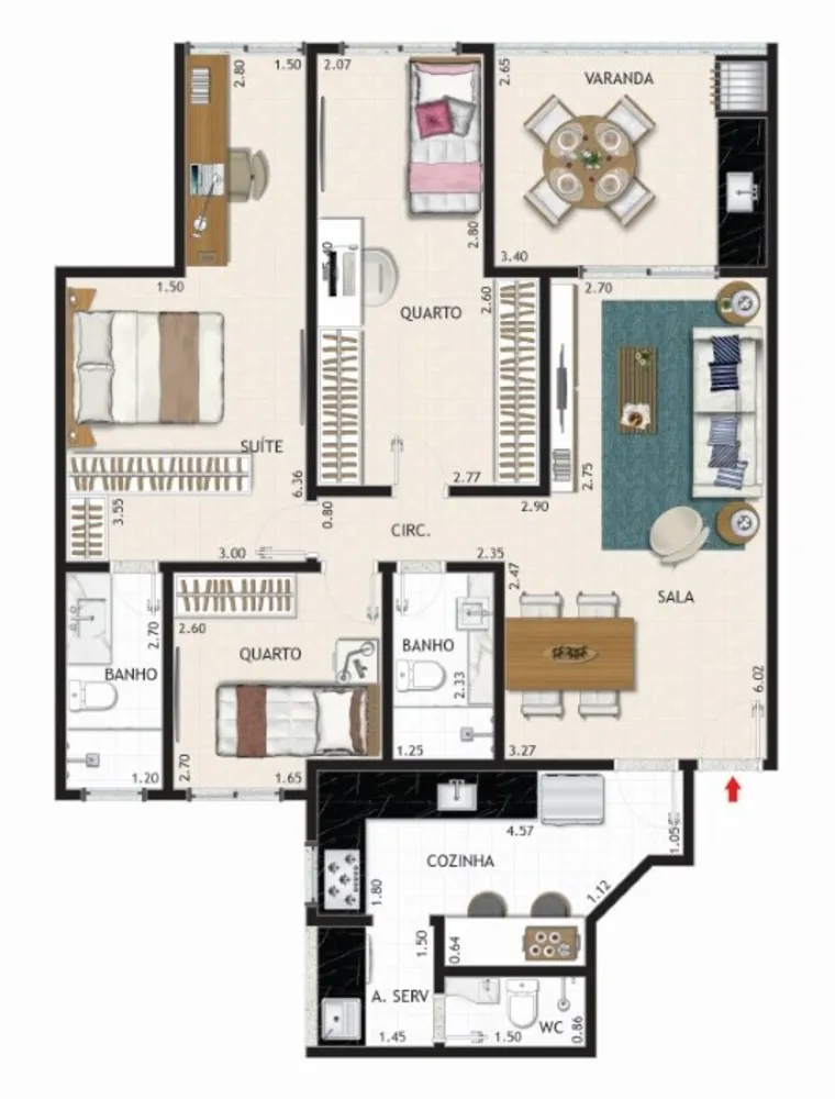 Apartamento, 3 quartos, 89 m² - Foto 10