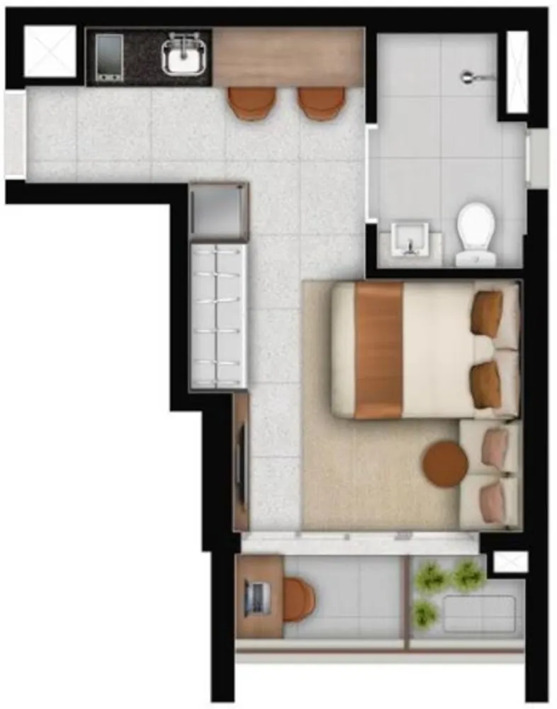Apartamento, 1 quarto, 23 m² - Foto 8