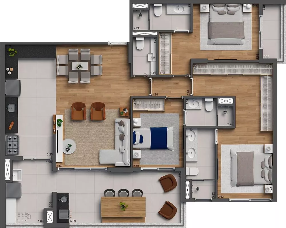 Apartamento, 3 quartos, 137 m² - Foto 17