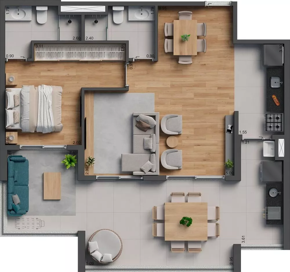 Apartamento, 3 quartos, 137 m² - Foto 10