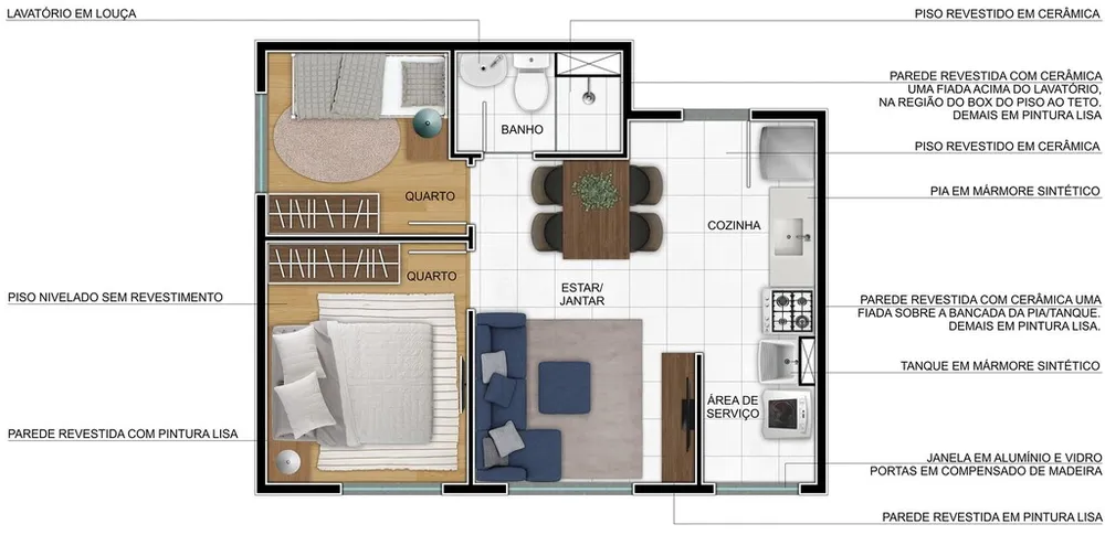 Apartamento, 2 quartos, 40 m² - Foto 10