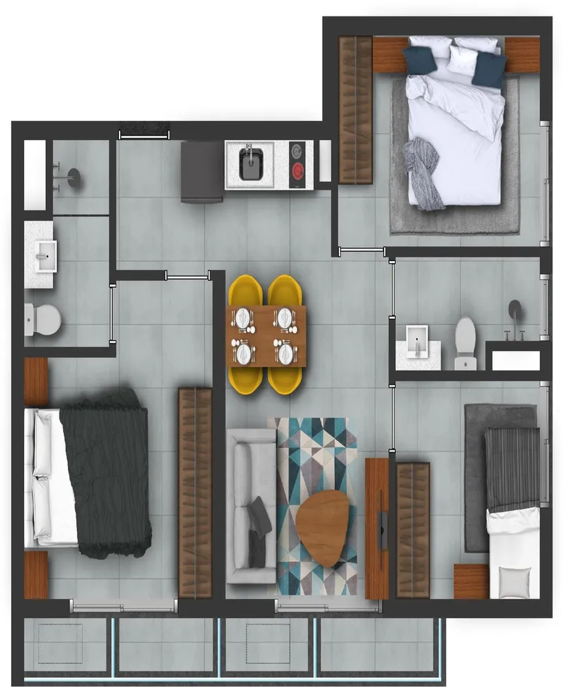 Apartamento, 3 quartos, 63 m² - Foto 12