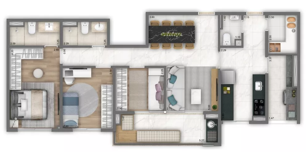Apartamento, 4 quartos, 116 m² - Foto 12