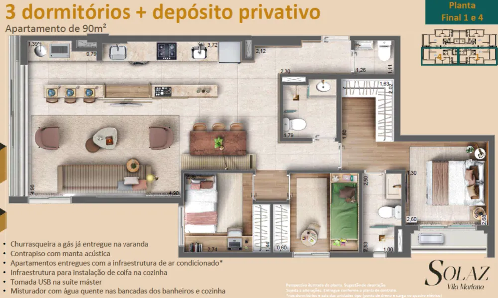 Apartamento, 3 quartos, 87 m² - Foto 2