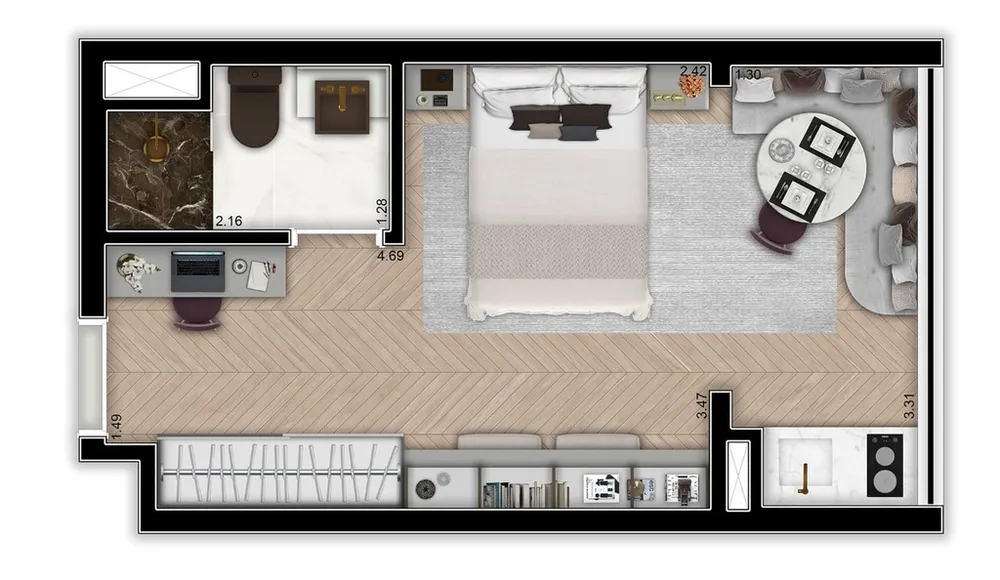 Apartamento, 1 quarto, 24 m² - Foto 10