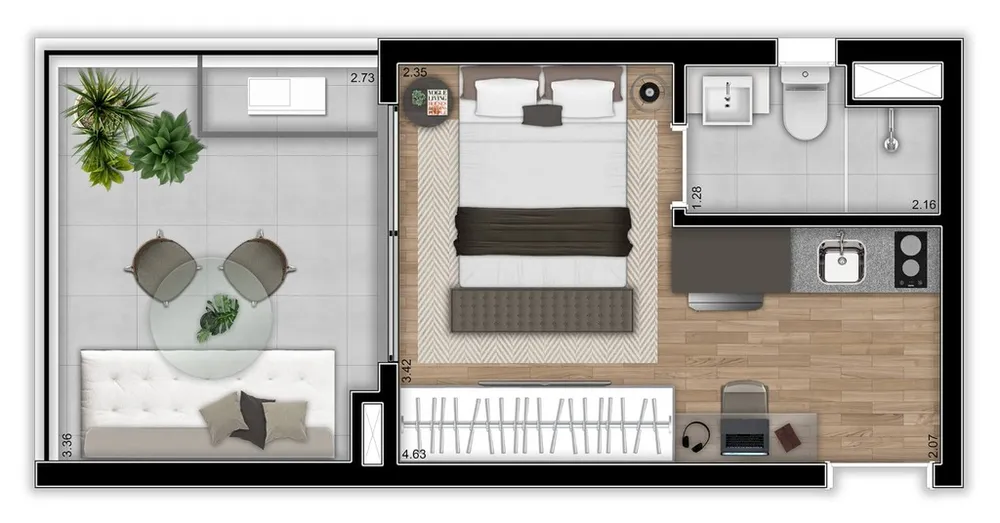 Apartamento, 1 quarto, 24 m² - Foto 12