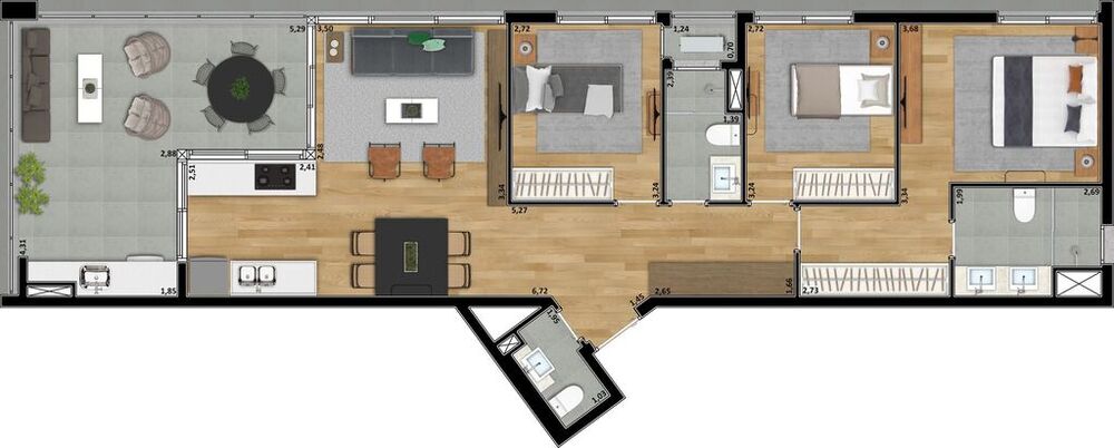 Apartamento, 3 quartos, 111 m² - Foto 4