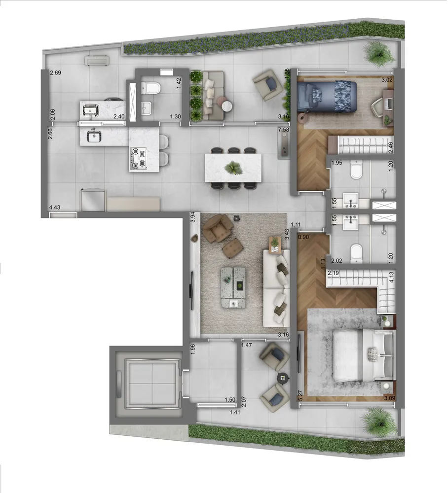Apartamento, 2 quartos, 114 m² - Foto 7