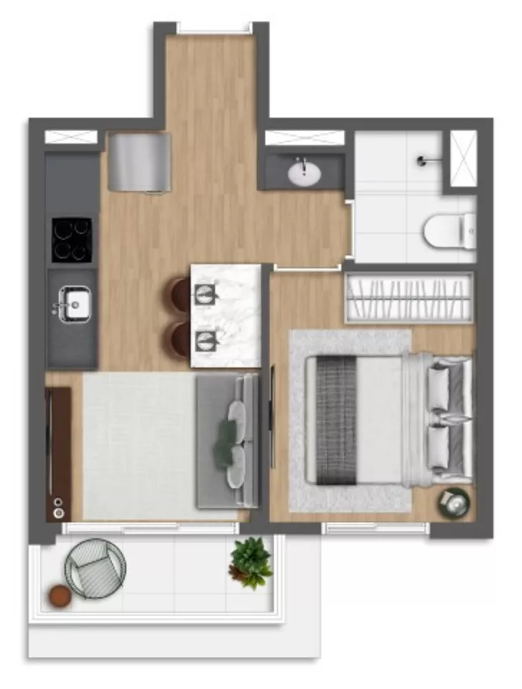 Apartamento, 1 quarto, 27 m² - Foto 8