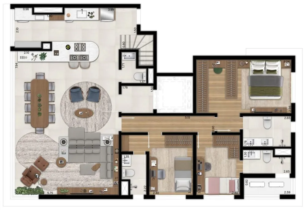 Cobertura, 3 quartos, 276 m² - Foto 1
