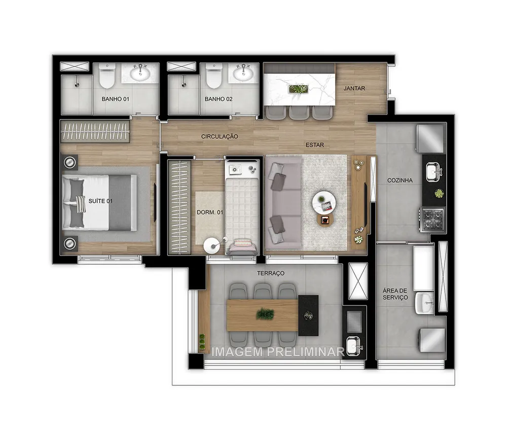 Apartamento, 2 quartos, 67 m² - Foto 7