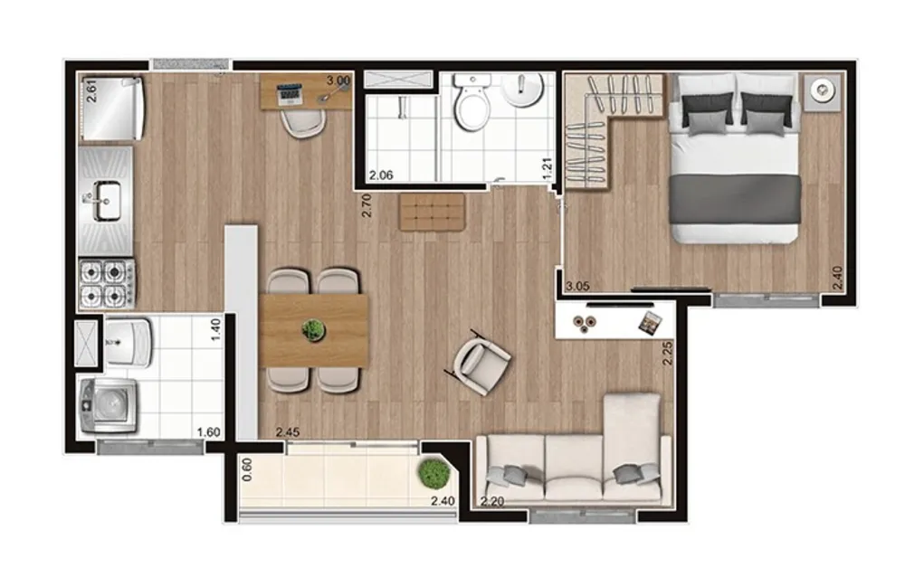 Apartamento, 2 quartos, 37 m² - Foto 7