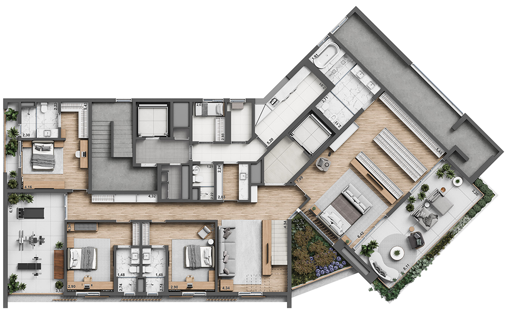 Apartamento, 4 quartos, 340 m² - Foto 4