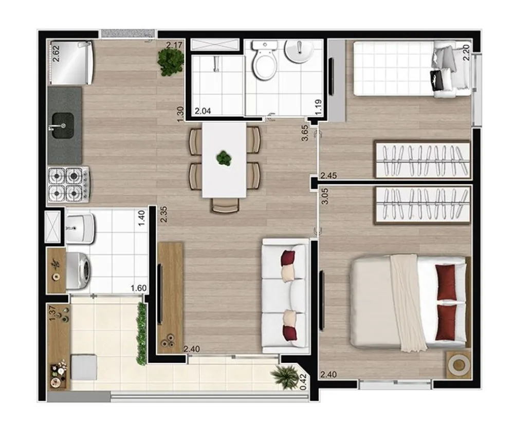 Apartamento, 2 quartos, 38 m² - Foto 7