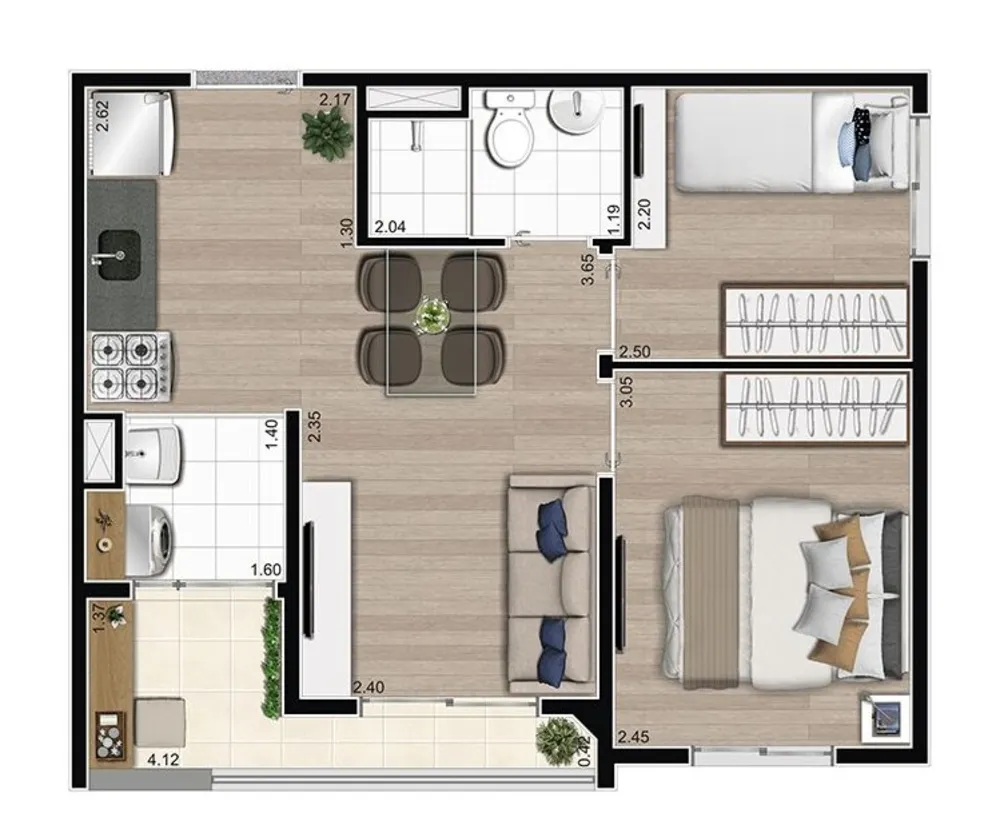 Apartamento, 2 quartos, 38 m² - Foto 4