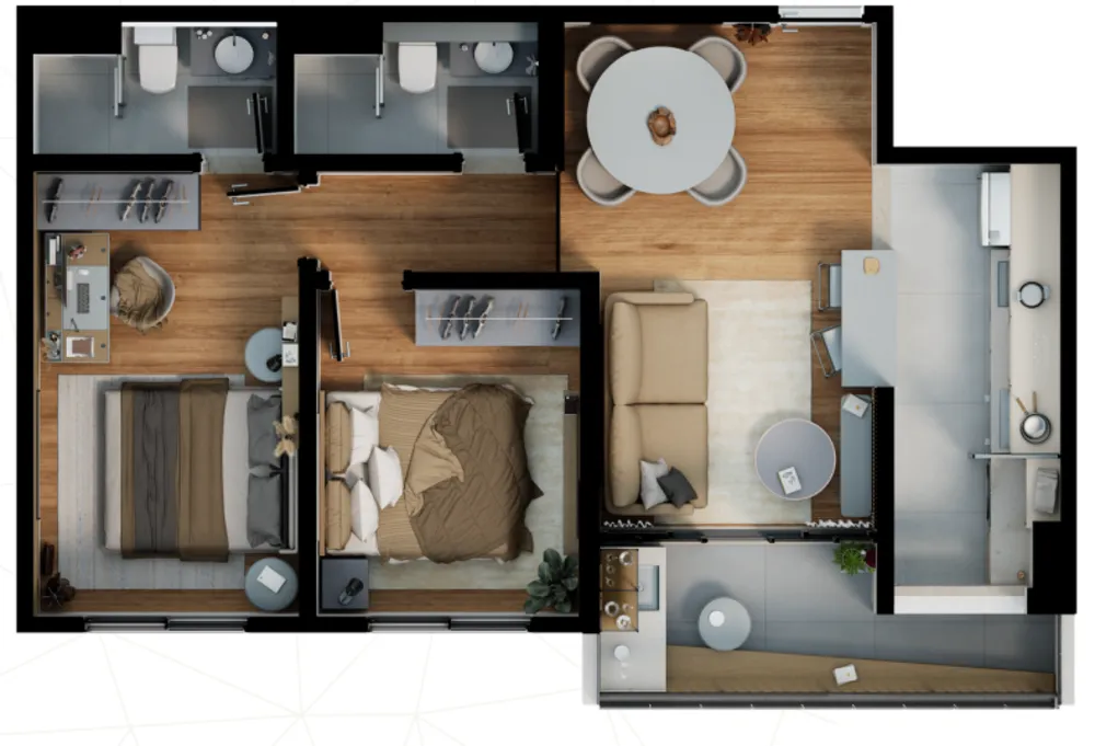 Apartamento, 3 quartos, 68 m² - Foto 46
