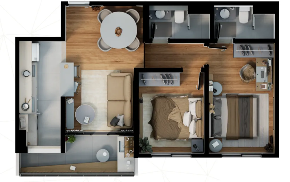 Apartamento, 3 quartos, 68 m² - Foto 47
