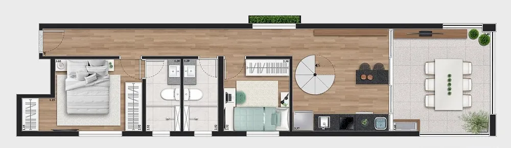 Apartamento, 1 quarto, 42 m² - Foto 23