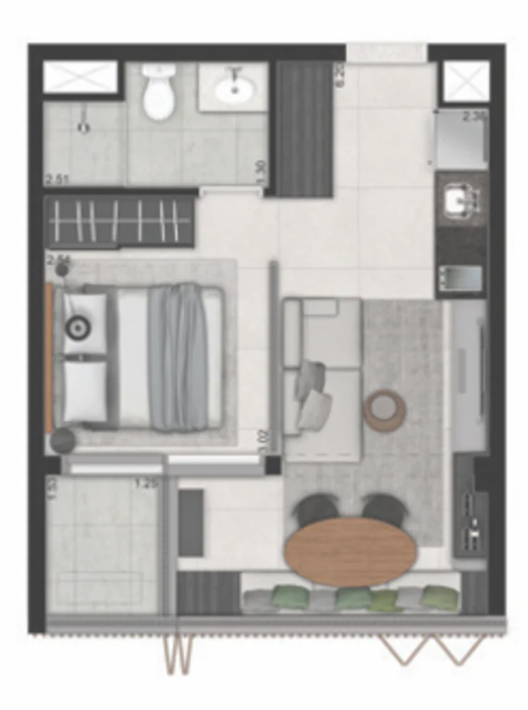 Apartamento, 1 quarto, 23 m² - Foto 11