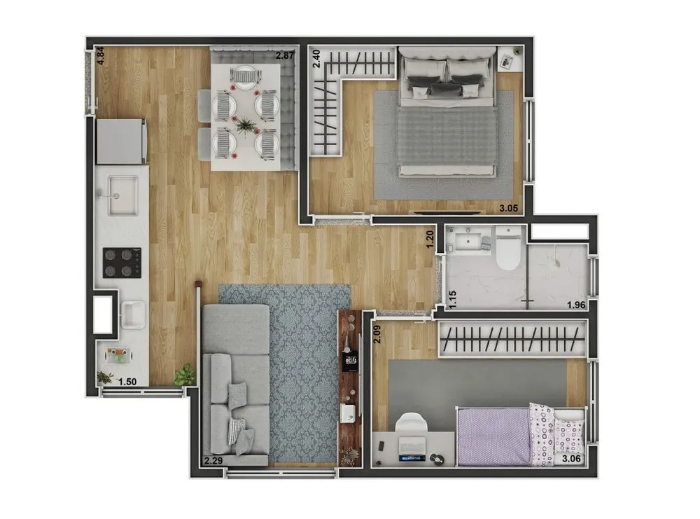 Apartamento, 2 quartos, 34 m² - Foto 7
