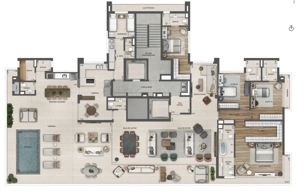 Cobertura, 4 quartos, 386 m² - Foto 64
