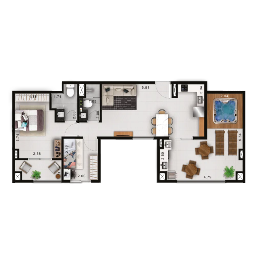 Cobertura, 2 quartos, 88 m² - Foto 7