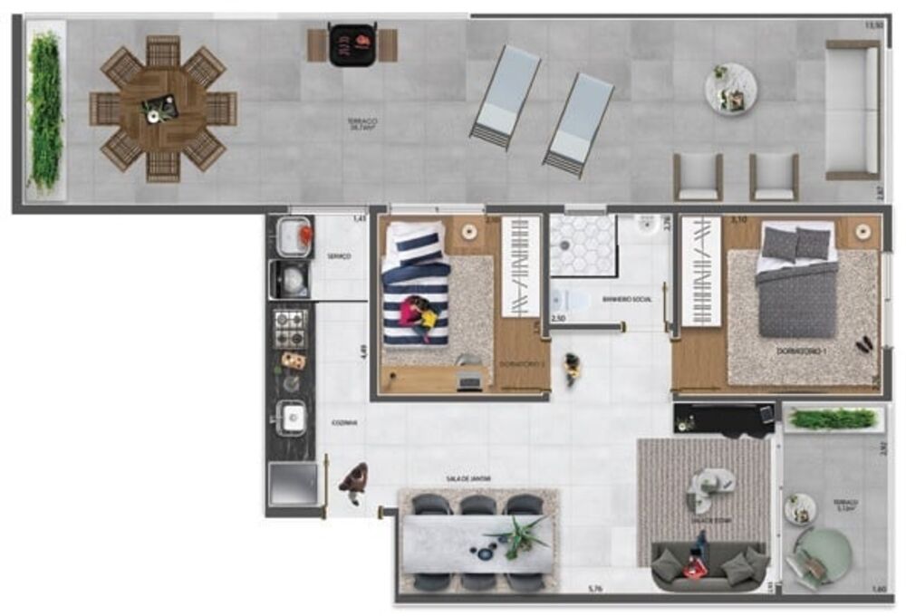 Apartamento, 1 quarto, 41 m² - Foto 12