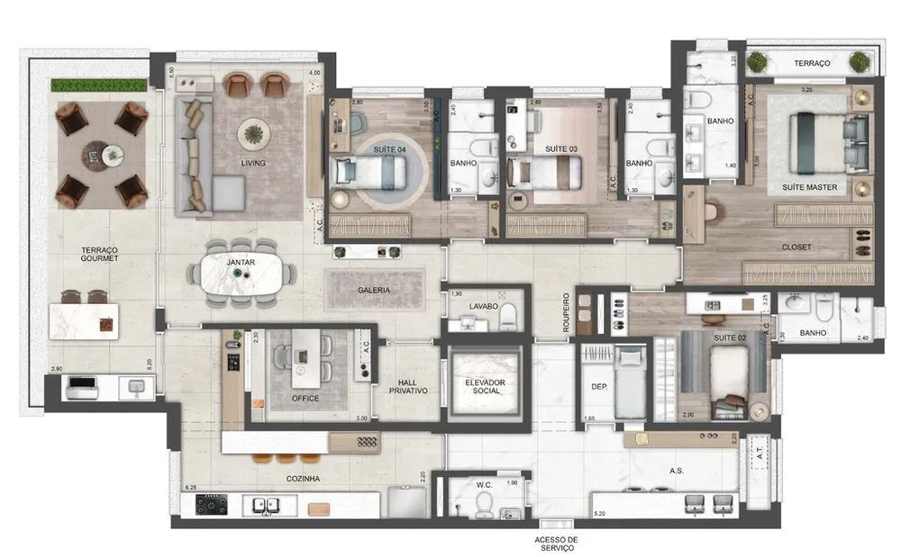 Apartamento, 4 quartos, 325 m² - Foto 4