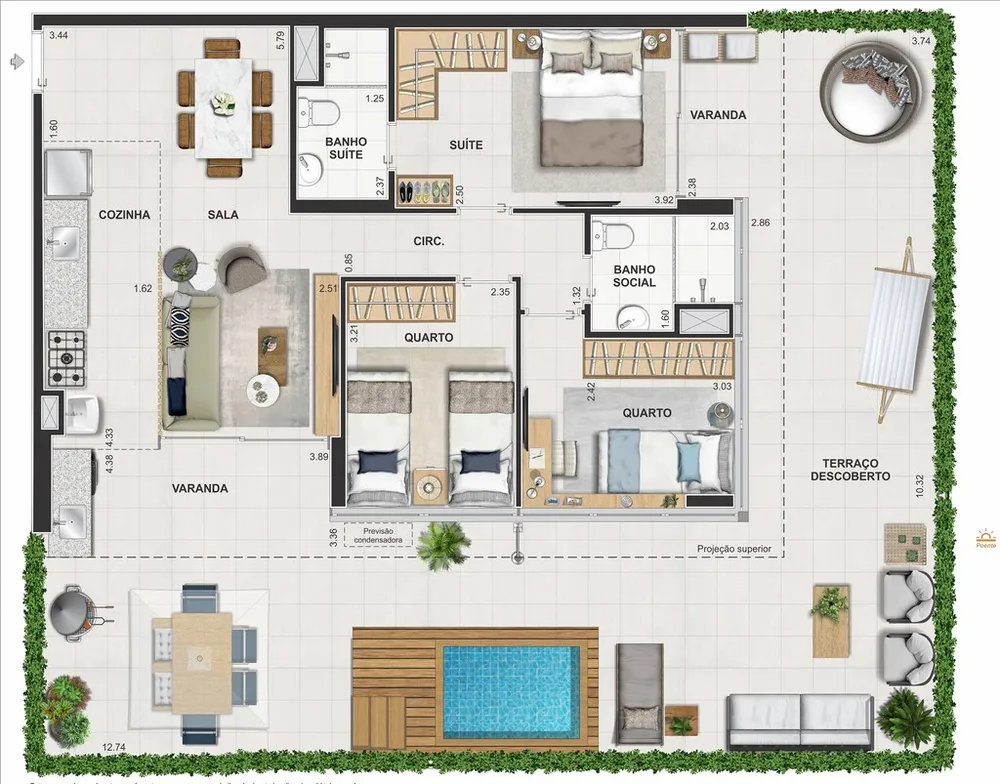 Cobertura, 2 quartos, 118 m² - Foto 62